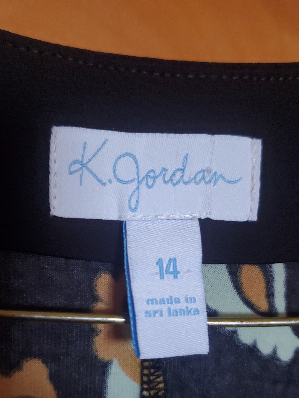 K Jordan Black Dress With Paisley Design Size 14 - Picture 2 of 5